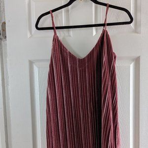 Bardot mauve velvet dress